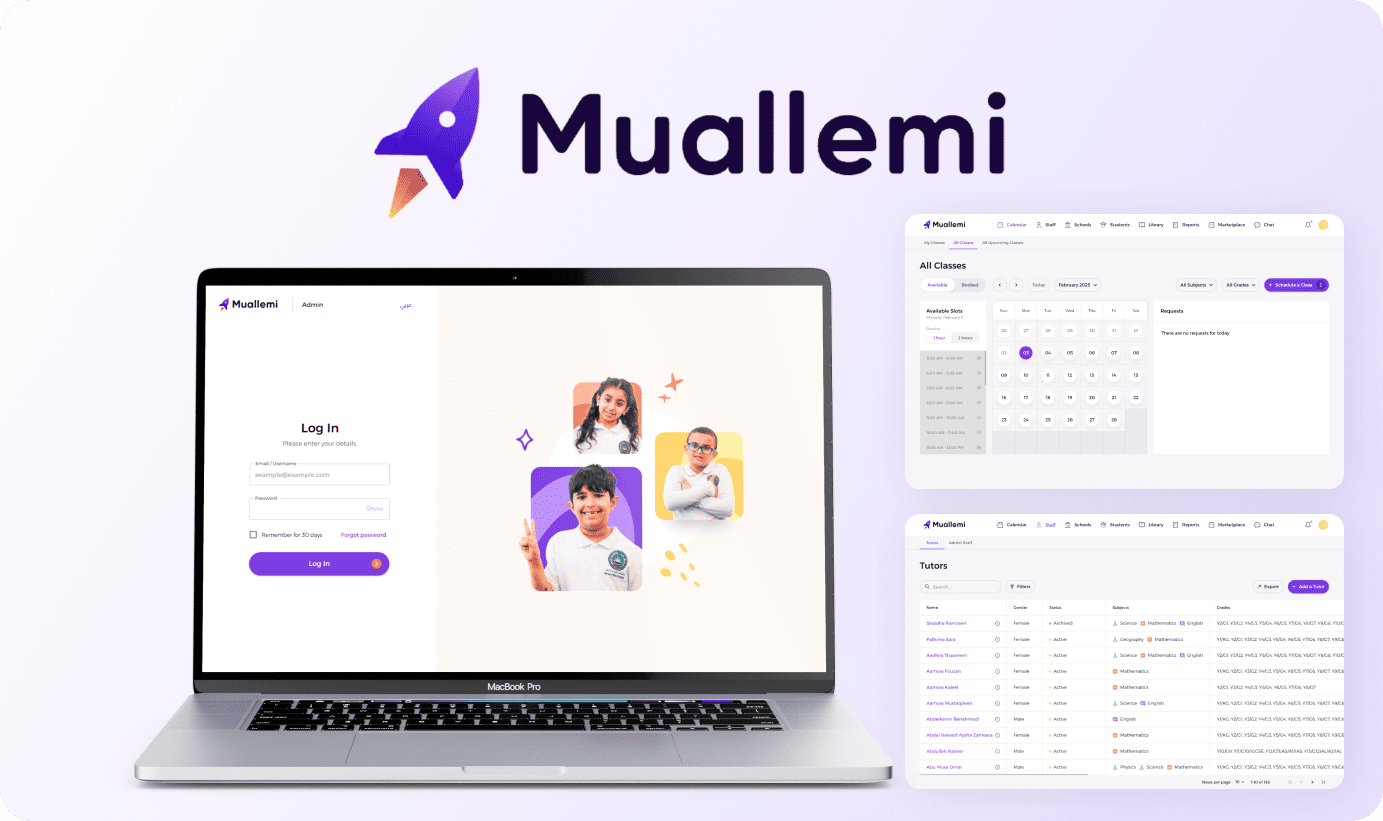 Muallemi Educational Platform development project by Treinetic